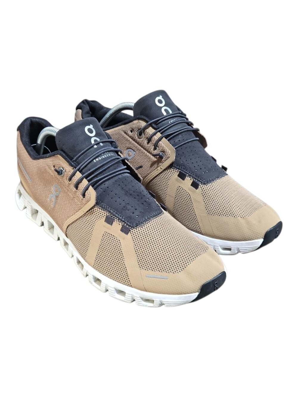 On Running Cloud 5 Athletic Running Shoes in Chai/Magnet Men's Size 10